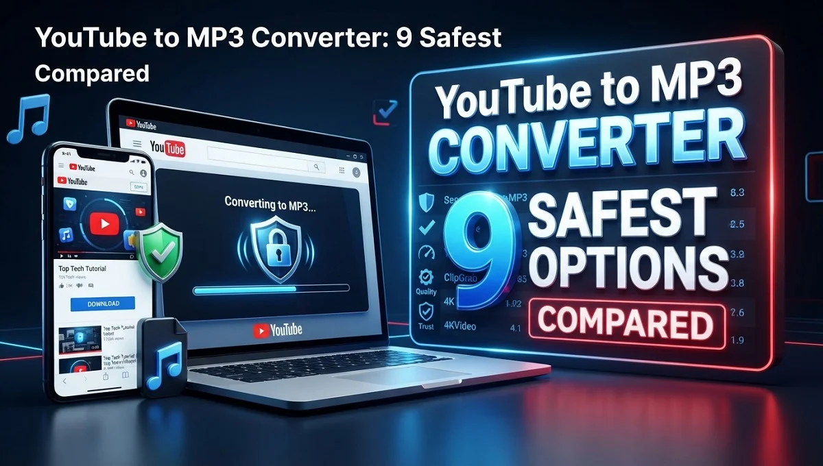 A secure and fast YouTube to MP3 converter interface for high-quality audio downloads in 2026.